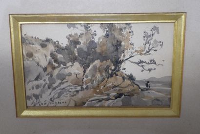 null HARPIGNIES Henri Joseph (1819-1916)

Landscape with trees,

ink wash, signed...