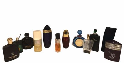 null Lot de 12 flacons de parfum dont Trussardi, Lancôme, Ralph Lauren, Van Cleef...