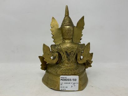 null Lot composé d'une miniature persane et d'un Bouddha en bronze
