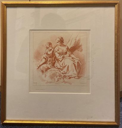 null Lot including :

- Framed piece, ethnic objects 

- Engraving after Daumier

-...
