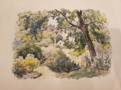 null GIRARD Louis Auguste (1896-1981)

Landscape

Watercolor 

signed lower left...