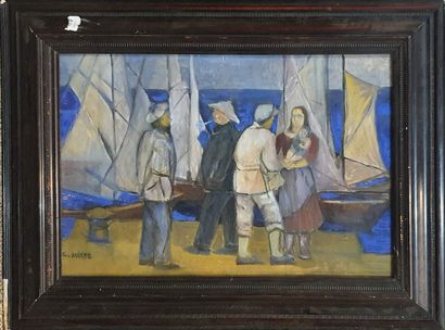 null MIRRE Gisèle (XX-XXI)

The port 

Oil on canvas signed lower left

traces of...