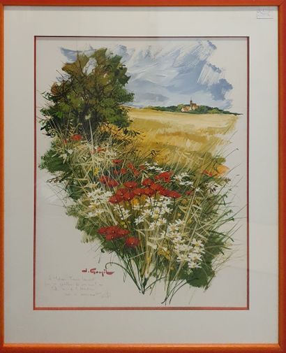 null GOUPIL Jacques (born in 1934)

Flowered field

Gouache on paper, signed lower...