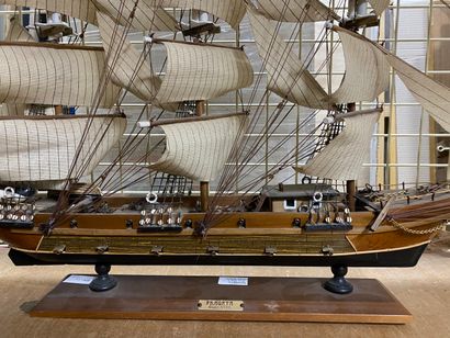 null Set of three models of sailing ships