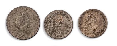 SWEDEN - POMERANIA 
Lot of three silver coins:...