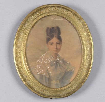 null ECOLE FRANCAISE Première moitié du XIXème siècle		



Portrait de jeune femme...