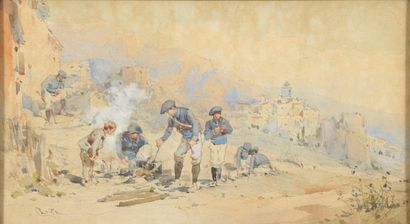 null COSTA Emmanuel, 1833-1921

Le bivouac des chasseurs alpins

aquarelle gouachée...