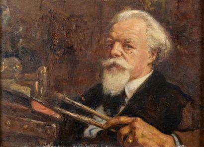 null VILLON Eugène, 1879-1951

Autoportrait aux pinceaux, circa 1940

huile sur isorel,...