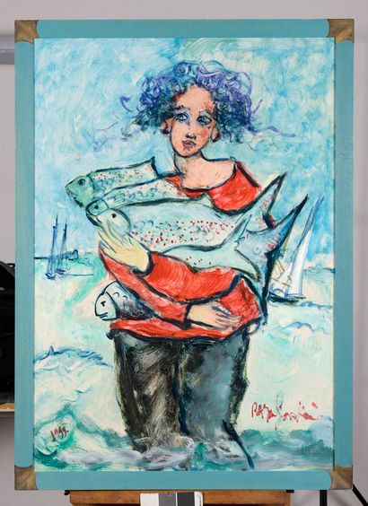 null RAYA-SORKINE Alain, né en 1936

Femme aux poissons, 1999

huile sur carton plume...