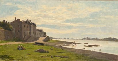 null CHANTRON Alexandre Jacques, 1842-1918

Banks of the Loire, 1878

oil on panel...