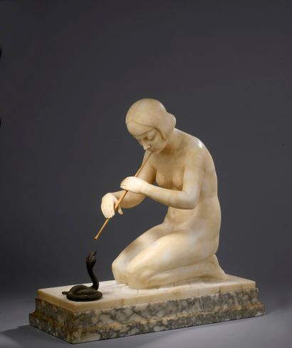 null PUGI Guglielmo, c.1850-1915

Charmeuse de serpent

sculpture en albâtre, serpent...