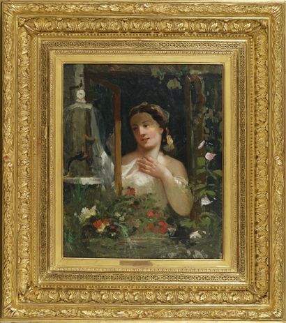 null 19th century ANONYMOUS

Young girl at the window

oil on canvas (restorations),...