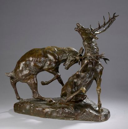 null CARTIER Thomas, 1879-1943

Combat de cerfs

groupe en bronze à patine brune...