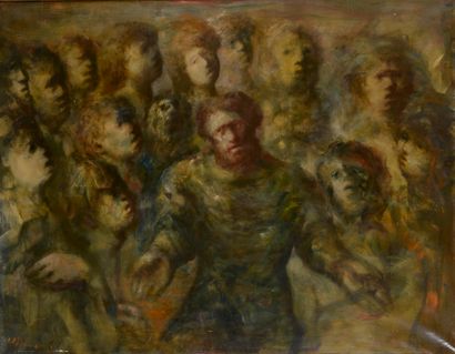 null VIGNY Sylvain, 1903-1970

Faces of the figures

oil on canvas (small dents and...