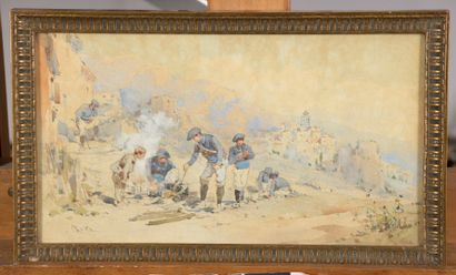 null COSTA Emmanuel, 1833-1921

Le bivouac des chasseurs alpins

aquarelle gouachée...