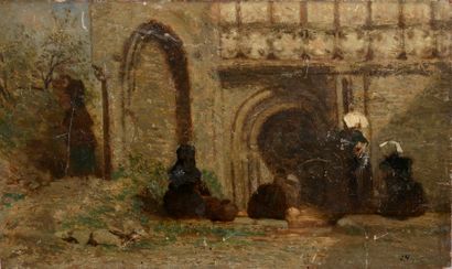 null VEYRASSAT Jules Jacques, 1828-1893

The Fountain of the Carmelites in Morlaix

oil...