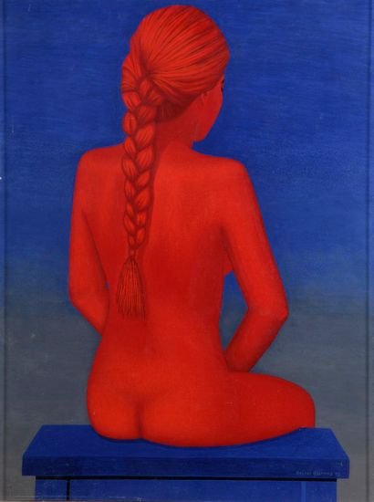 null FLESSAS Nikitas, born in 1936

Red nude, 1993

painting on panel, signed and...