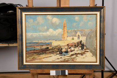 null VILLON Eugène, 1879-1951

Beach and chapel in Saint-Guénolé

oil on panel, signed...