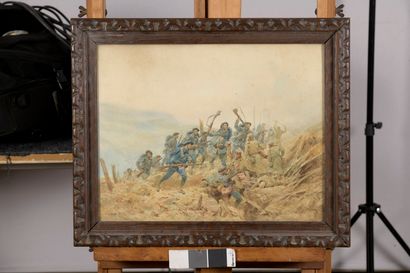 null COMBA Pierre, 1859-1934

Chasseurs alpins donnant l’assault dans une tranchée

aquarelle...