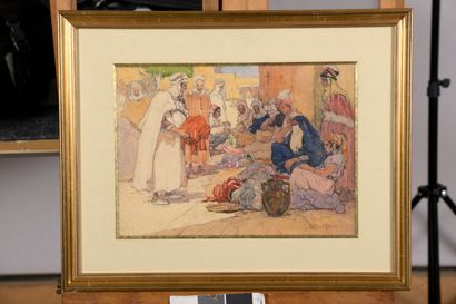 null VILLON Eugène, 1879-1951

Marché au Maroc

pastel sur papier (traces de moisissures...