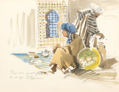 null PREKAS Paris, 1926-1999

L’heure du thé à Meknès, 1987

aquarelle et gouache,...