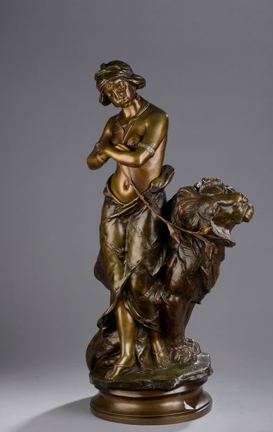 null BOFILL Antoine, 1875-1939/53

Femme au lion

groupe en bronze à patines médaille...
