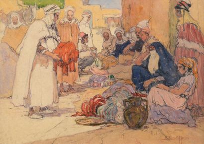 null VILLON Eugène, 1879-1951

Marché au Maroc

pastel sur papier (traces de moisissures...