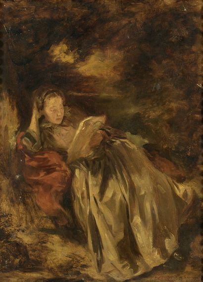 null TASSAERT Octave, 1800-1874

Woman reading

oil sketch on canvas (restorations...