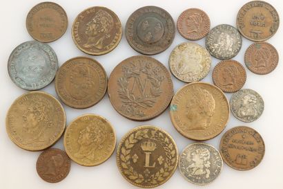 FRENCH COINS 
Large lot of about 110 coins...