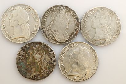FRANCE 
Lot de 27 monnaies Royales, principalement...