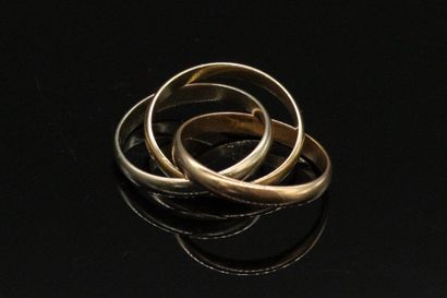 null CARTIER

Bague Trinity, trois anneaux en trois tons d'or 18K (750). 

Signée....