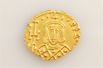  EMPIRE BYZANTIN 
Constantin V Copronyme, avec Leo IV (751 - 775) 
Solidus or frappé...