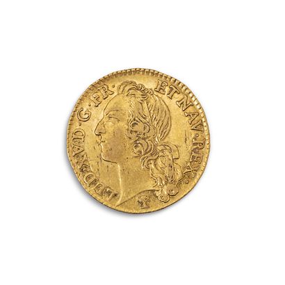  LOUIS XV 
Louis d'or au bandeau 1742 V (Troyes)(2329 ex.) 
L4L : 492 (R4) - Dup...