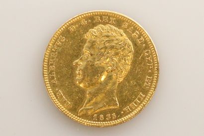 null FOREIGN CURRENCY 

Italy - Sardinia - Charles Albert

100 gold liras 1835 Turin.

Fried....