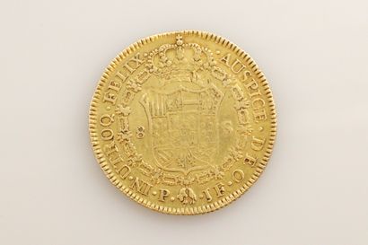 null COLOMBIE - Charles IV 

8 escudos or 1801 Popayan

Fried : 52

Chocs au revers,...