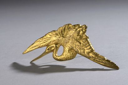 null Line VAUTRIN (1913 - 1997)

"Heron". Brooch in gilt bronze (traces of oxidation)....