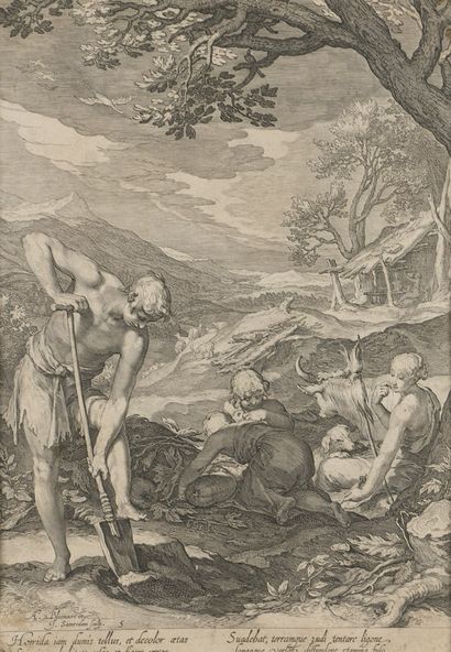 null Jan Pieterz SAENREDAM (1565 - 1607)

Adam and Eve forced to work in the fields.

Engraved...