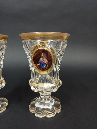null CORONATION OF THE KING AND QUEEN OF HUNGARY.

Pair of beautiful crystal stemmed...