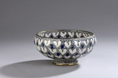 null André METTHEY (André Méthey said, 1871 - 1920) 

Ceramic bowl with hemispherical...