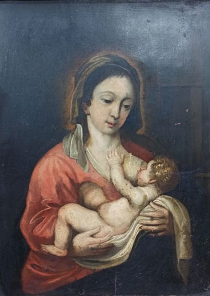 null FRENCH SCHOOL of the XVIIth century



Virgin and Child breastfeeding

Oil on...