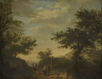 null WIJNANTS Jan (In the taste of) 

1631 - 1684



Country road with a village...