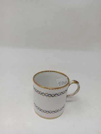 null SEVRES, XVIIIth century

Hard porcelain cup and its soft porcelain saucer decorated...