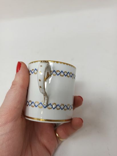 null SEVRES, XVIIIth century

Hard porcelain cup and its soft porcelain saucer decorated...