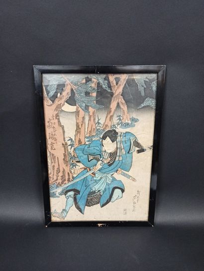 null JAPAN - EDO period (1603 - 1868), 19th century

Two oban tate-e: a samurai under...