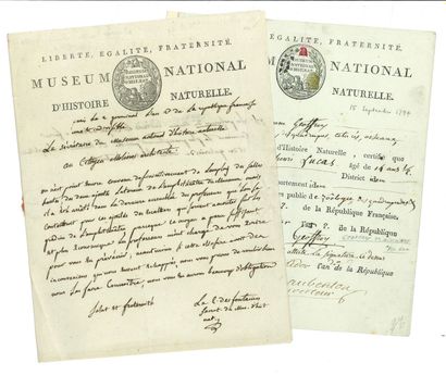 null museum. L.A.S. and P.S., Paris 2 germinal and 29 fructidor II (22 March and...