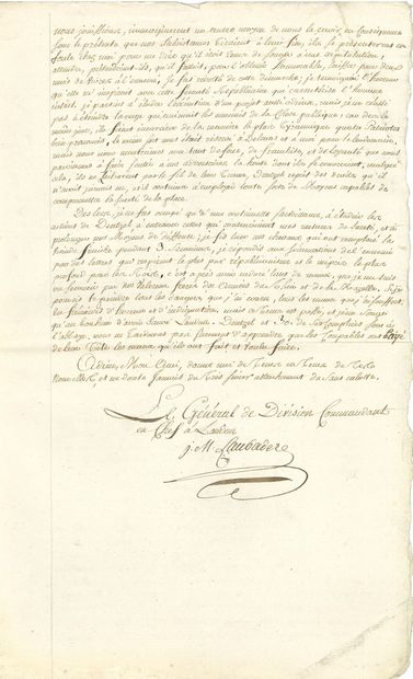 null Joseph-Marie Tennet de LAUBADÉRE (1745-1809) général de la Révolution, il s'illustra...