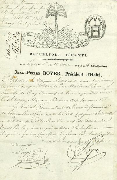 null Jean-Pierre BOYER (1772-1851) général de la Révolution et de l'Empire, Président...