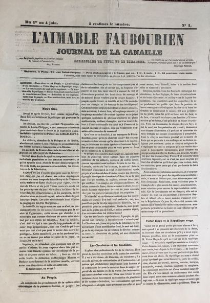 null Révolution de 1848. 34 journaux (2 placards), 1848-[1871] ; in-fol.



L'Aimable...