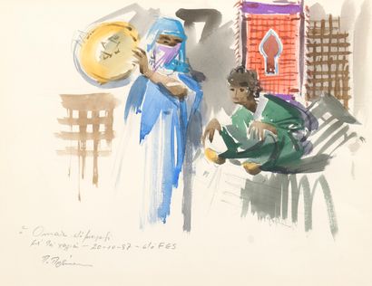 null PREKAS Paris, 1926-1999

Woman and child in Fes, 1987

watercolor and gouache

signed,...