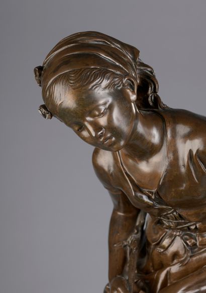 null MOREAU Mathurin, 1822-1912

The fisherwoman

bronze with light brown patina...